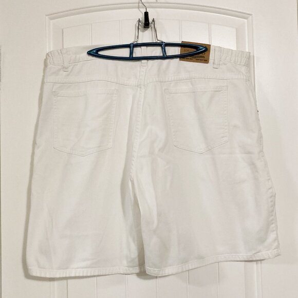 JONATHAN G Vintage men's off-white denim shorts ~ LARGE XL 1X 40" - 41" waist - Picture 11 of 11